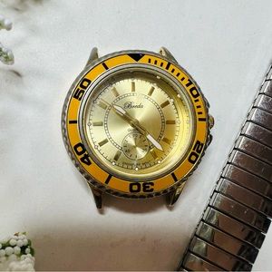 Brèda Yellow & Gold Chronograph Watch